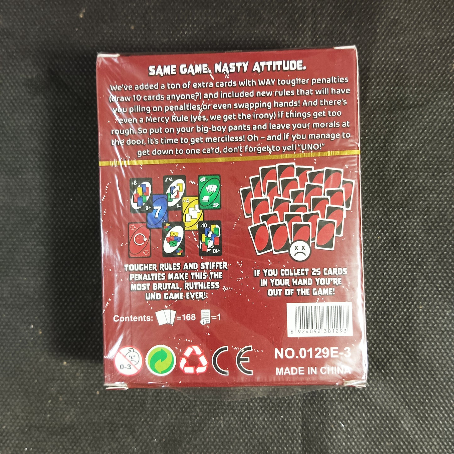 UNO No Mercy Card Game – Brutal, Ruthless, Unapologetic Edition (168 Cards)