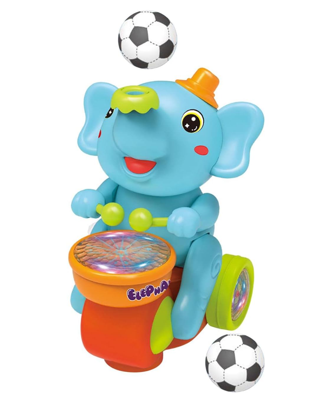Cute Elephant Musician: Interactive Toddler Toy with Lights and Sounds