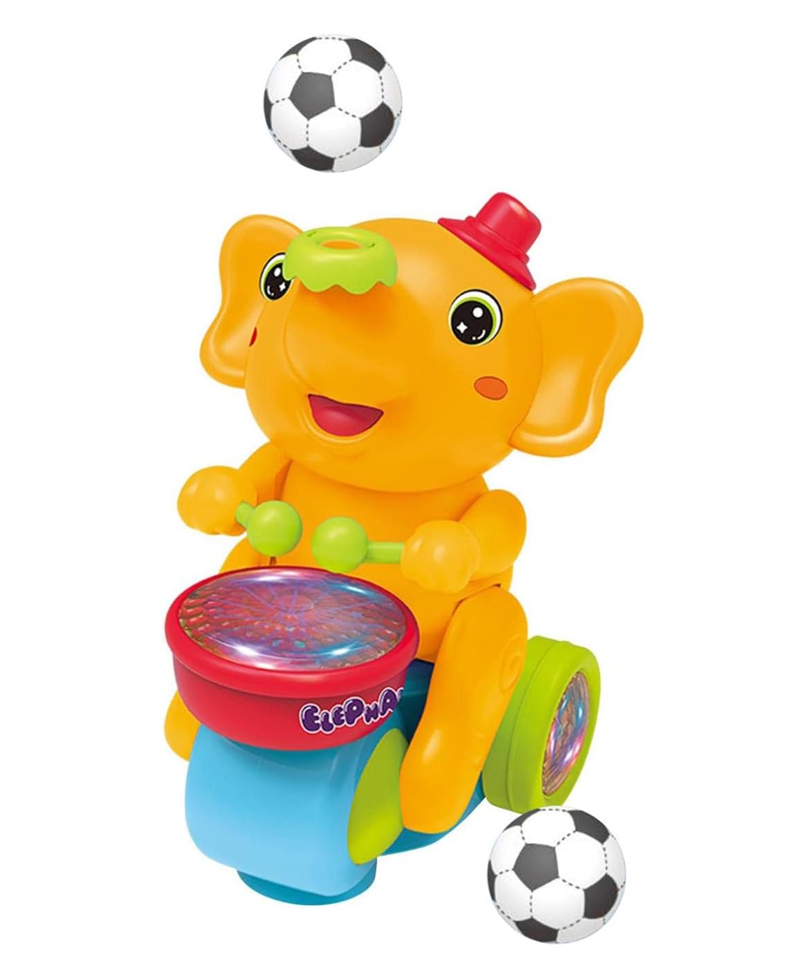 Cute Elephant Musician: Interactive Toddler Toy with Lights and Sounds