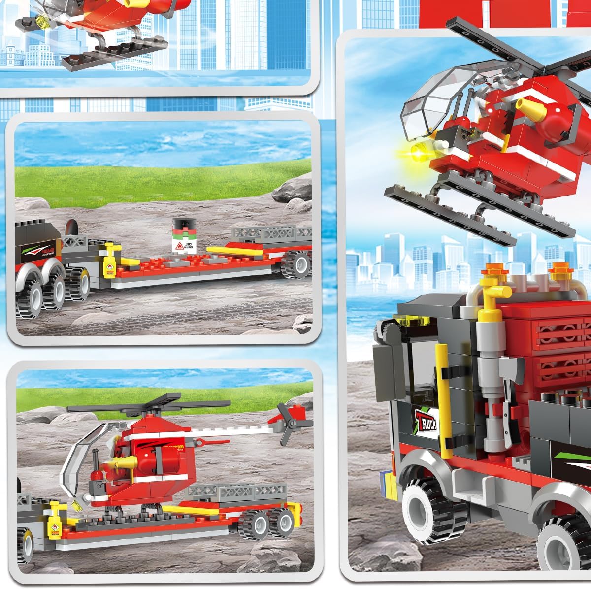 LEGO City Fire Rescue: Helicopter and Special Transport building Set