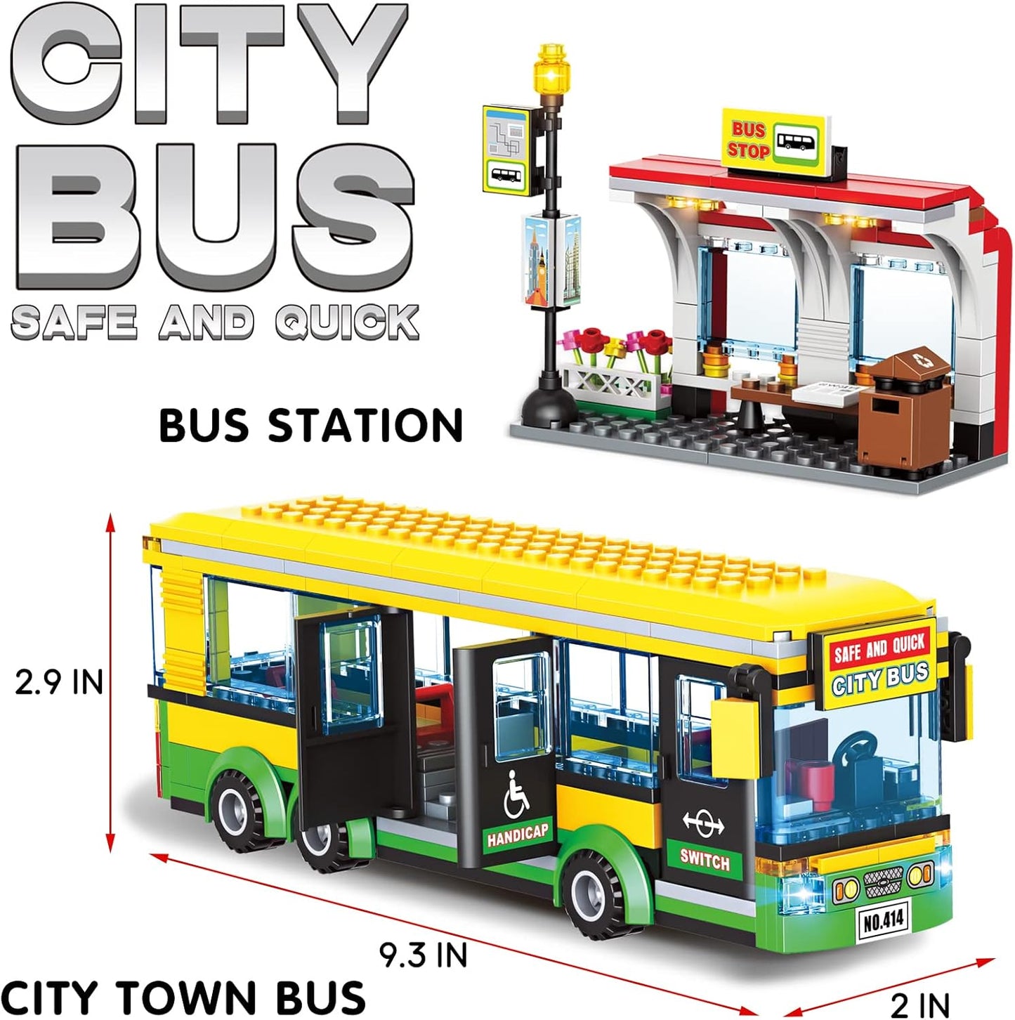 LEGO City Bus Chevy Express Building Kit 416 pcs