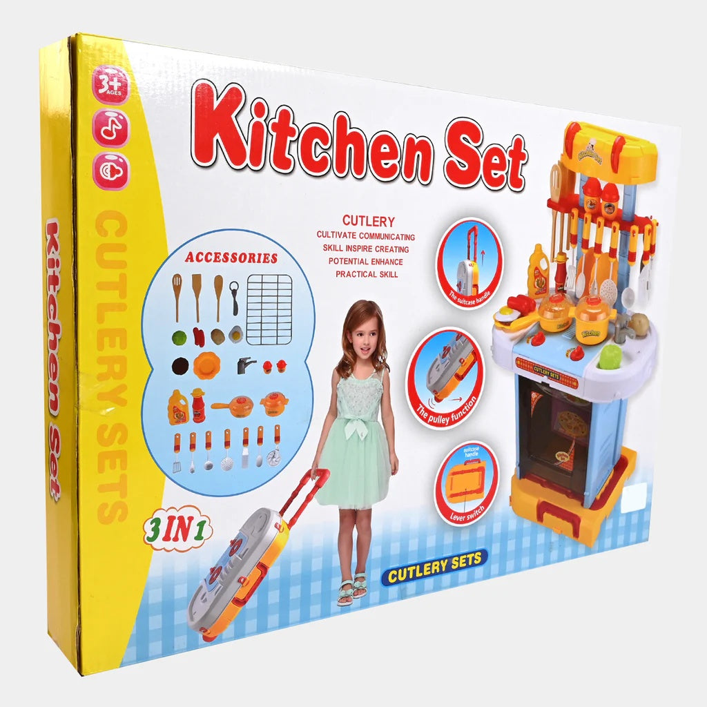 Deluxe 3-in-1 Kitchen Playset for Kids