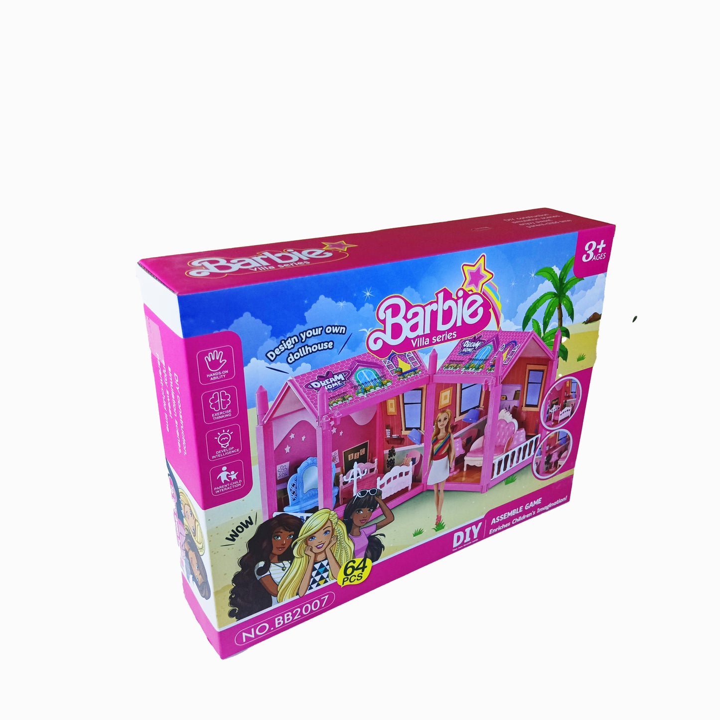 Barbie Villa Series - DIY Dollhouse Kit 64 pcs