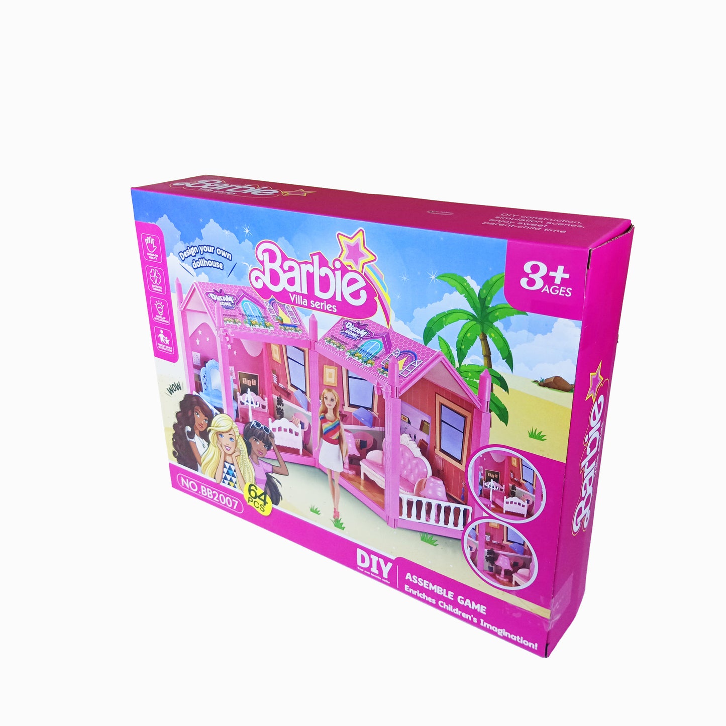 Barbie Villa Series - DIY Dollhouse Kit 64 pcs