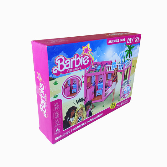 Barbie Villa Series - DIY Dollhouse Kit 54-pcs