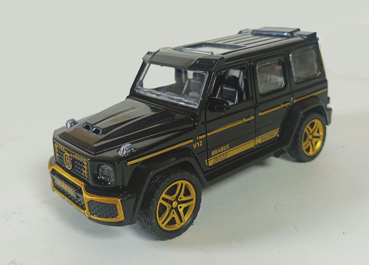 Diecast Metal Black Jeep Route 66 Model Car