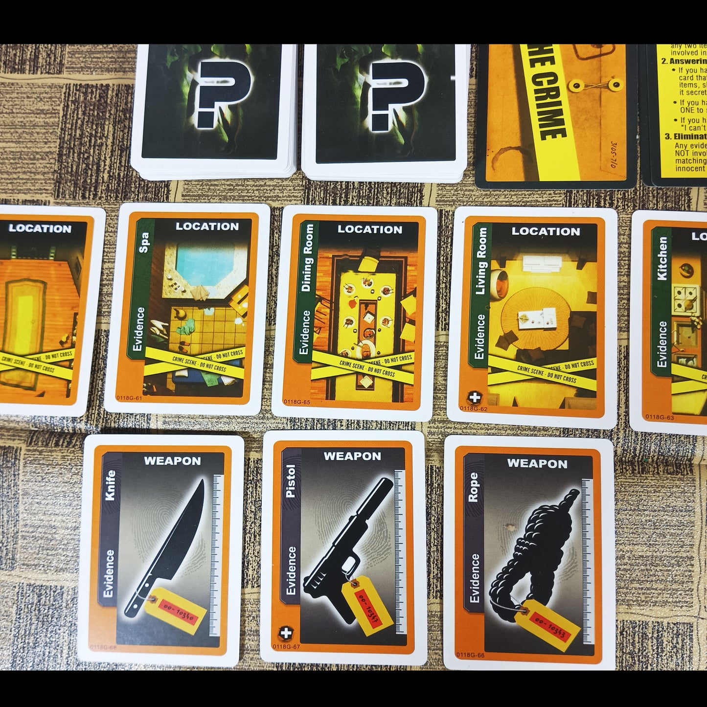 Cluedo Suspect Card Game