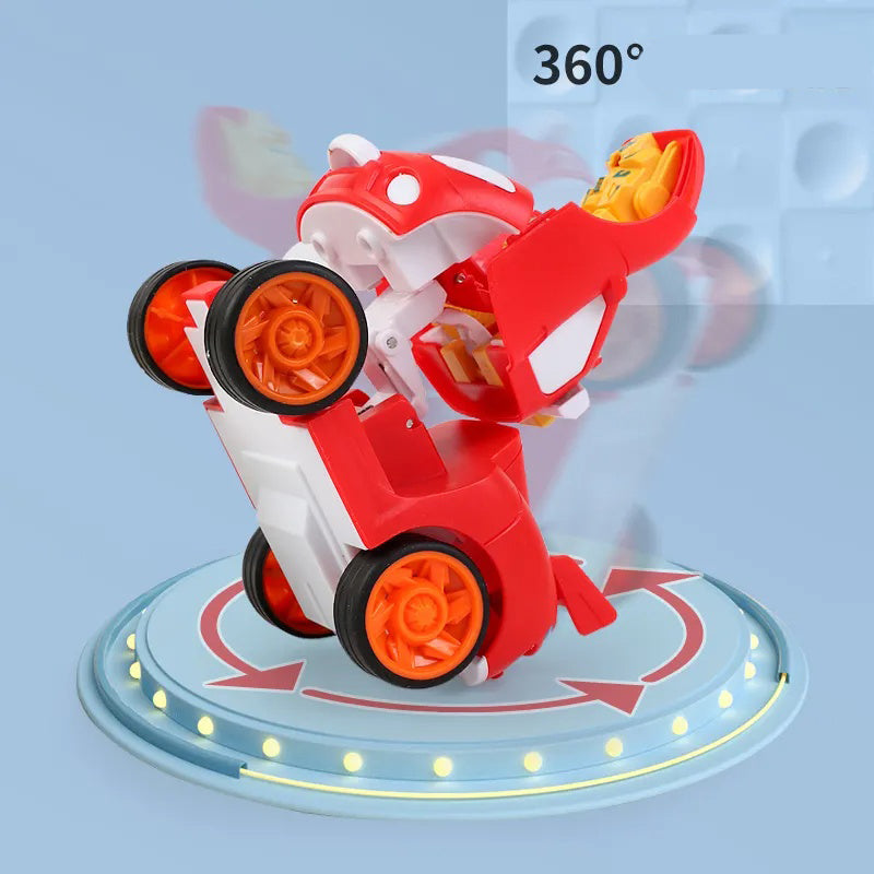 Transforming Robot Cars: 2-in-1 pull back vehicle