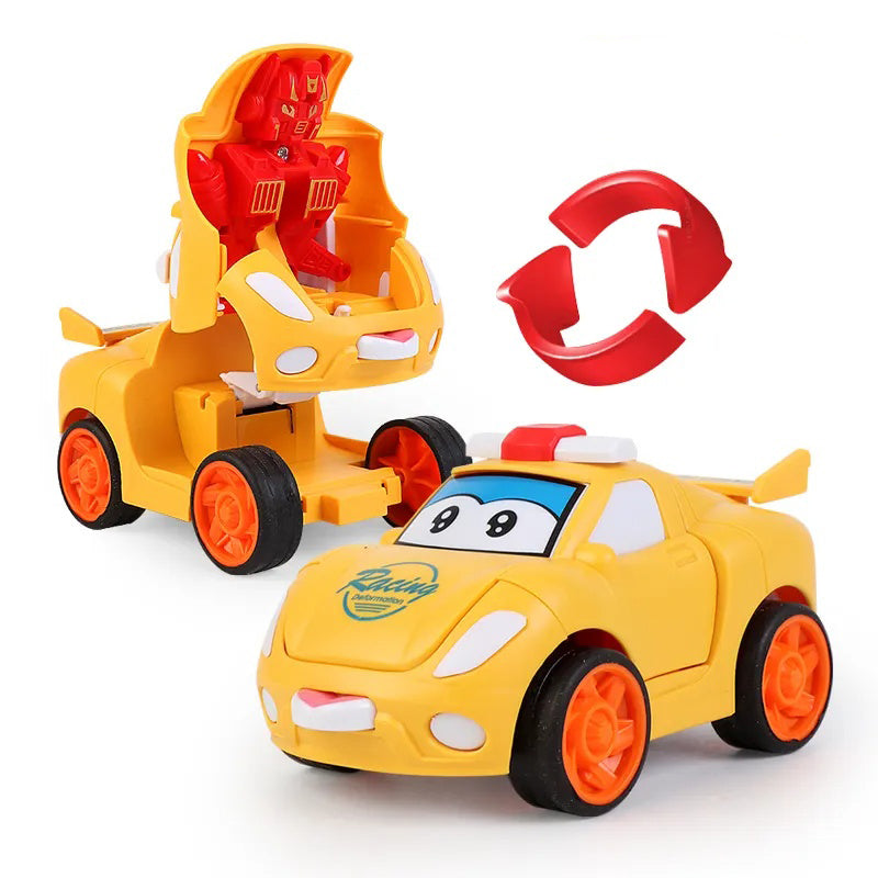Transforming Robot Cars: 2-in-1 pull back vehicle