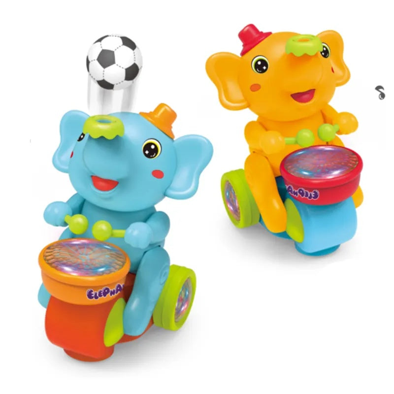 Cute Elephant Musician: Interactive Toddler Toy with Lights and Sounds