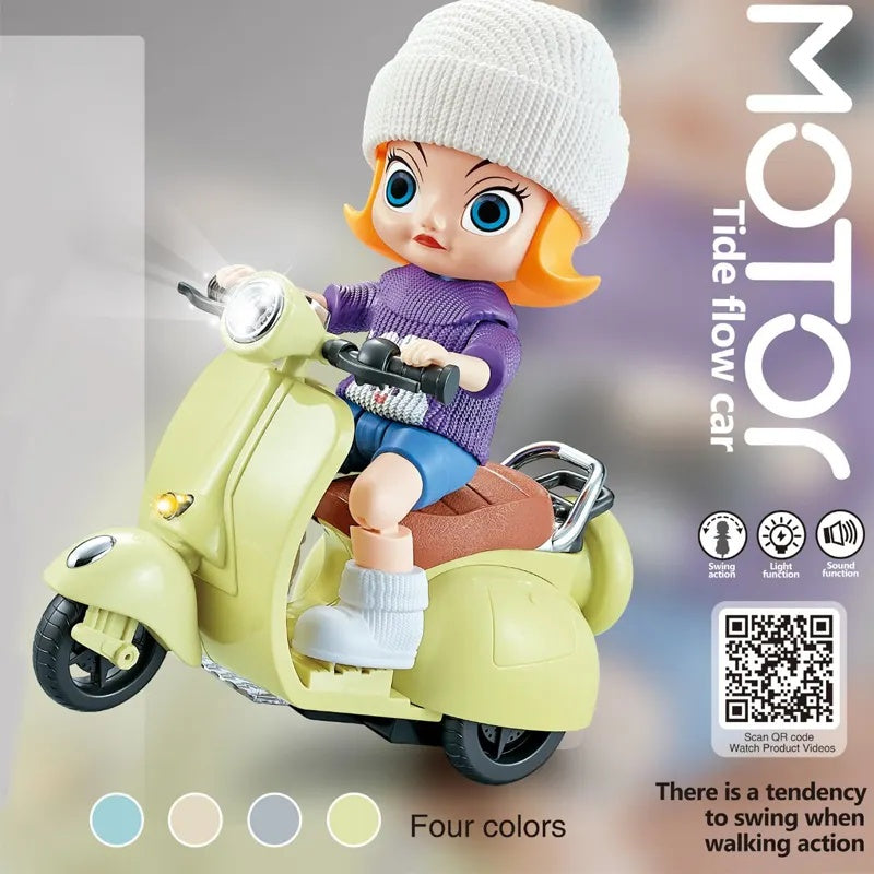 Tide Flow Motor Scooter Toy with Interactive Features