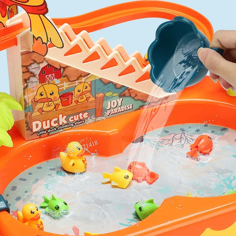 Duck Slide and Magnetic Fishing- 9 pcs Interactive Water Game