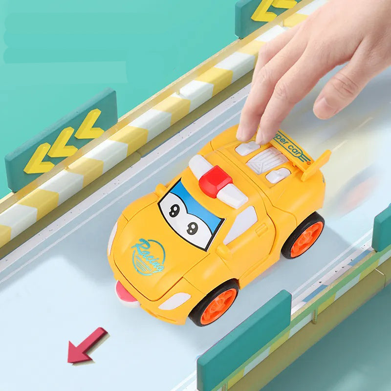 Transforming Robot Cars: 2-in-1 pull back vehicle