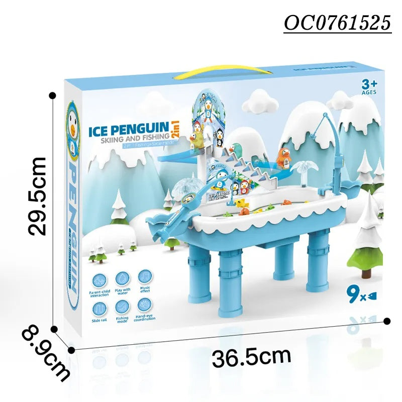 Ice Penguin Skiing and Fishing Adventure Set