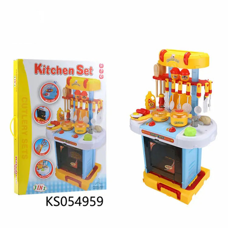 Deluxe 3-in-1 Kitchen Playset for Kids