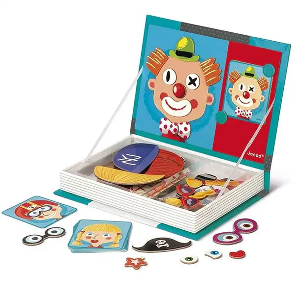 Magnetic Book Role Transformation Puzzle and Doodle Board Combo