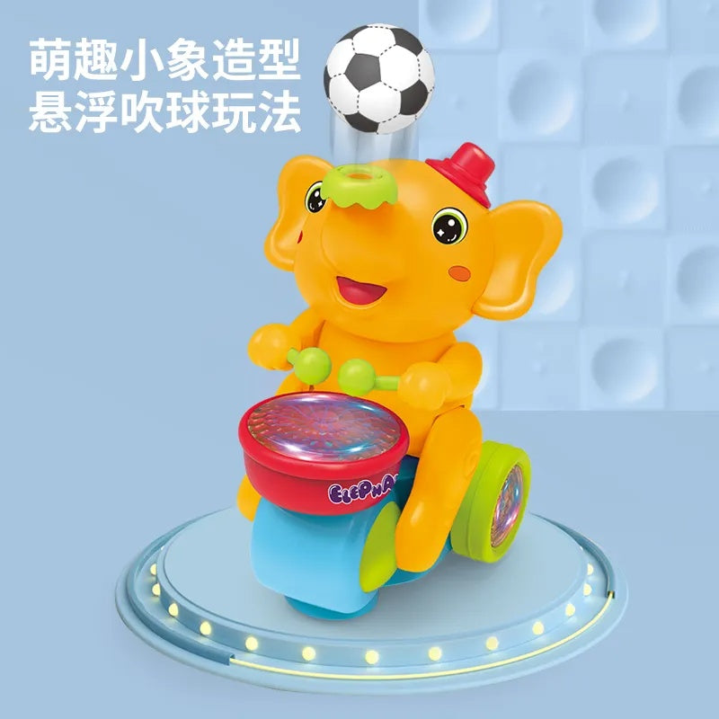 Cute Elephant Musician: Interactive Toddler Toy with Lights and Sounds