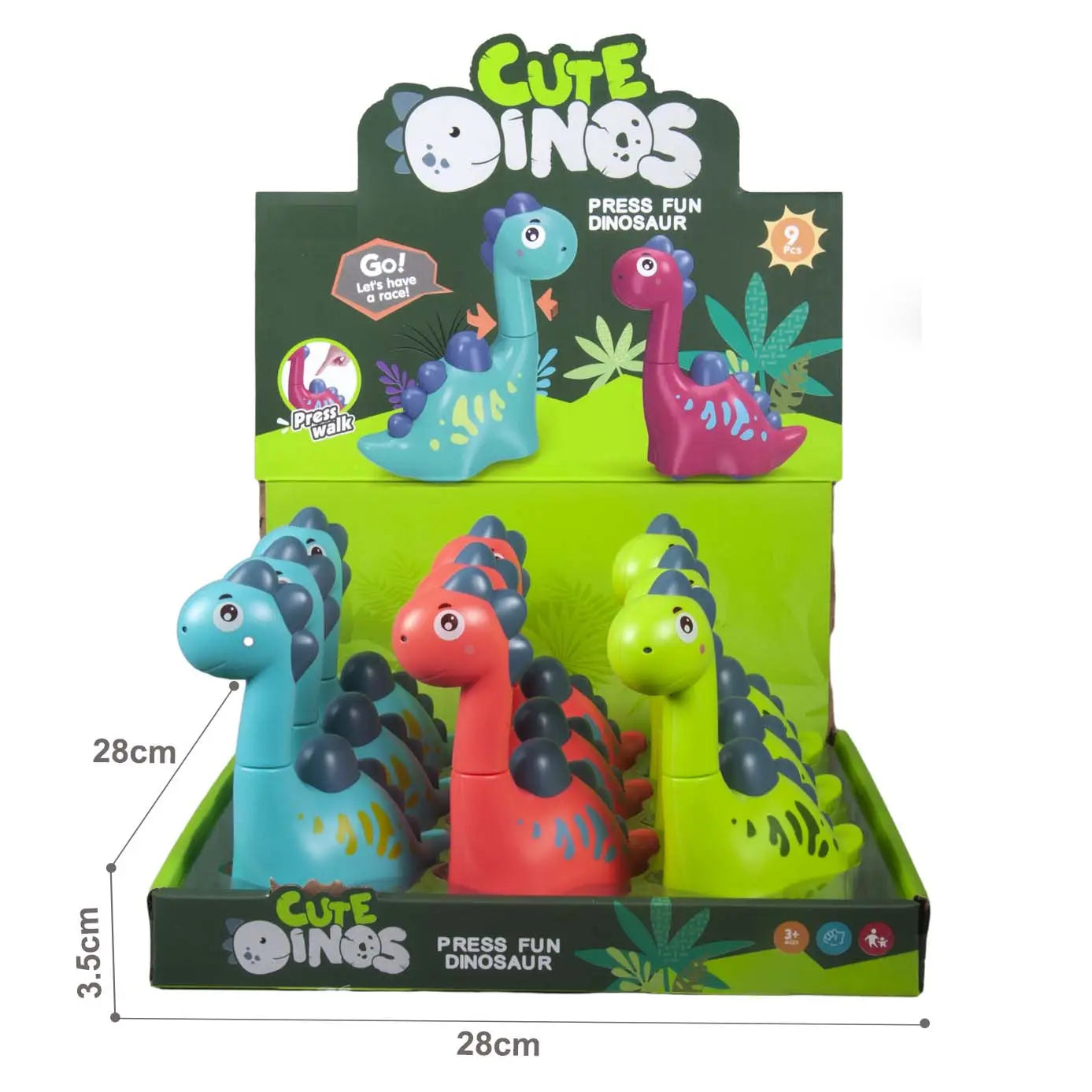 Cute Dinos Press Fun Dinosaur Toy Set