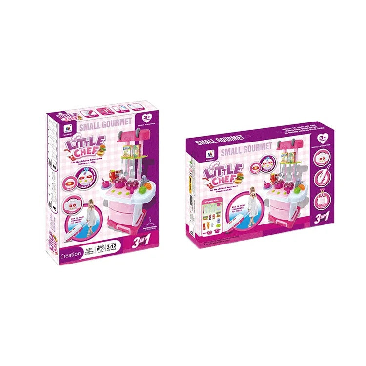 Little Chef Deluxe Toy Kitchen Set - 43 Piece Interactive Playset