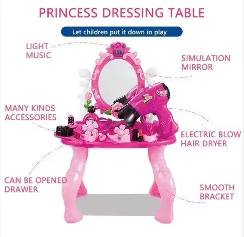 21+ pcs Delightful Princess Dressing Table Playset