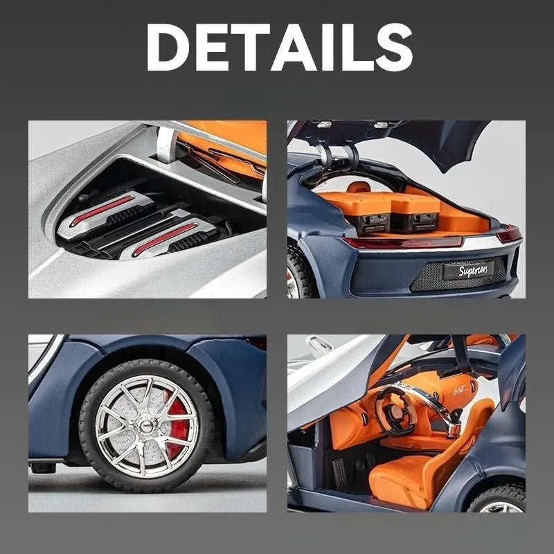 Buggati Replica Die-Cast Vehicle Model - Interactive Features with Sound and Light