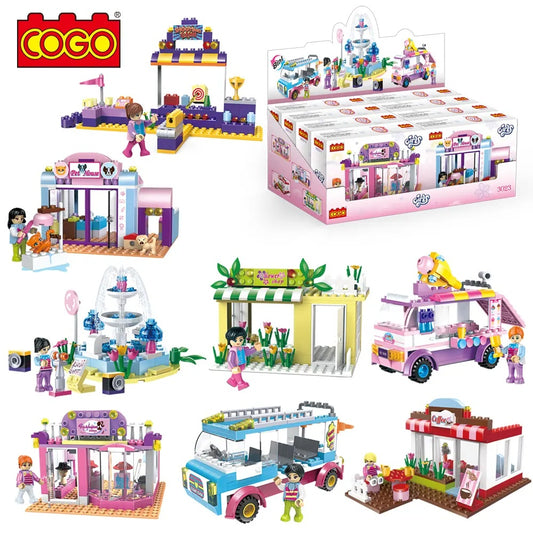 COGO Girls Series - Ultimate Town mini building blocks Playset