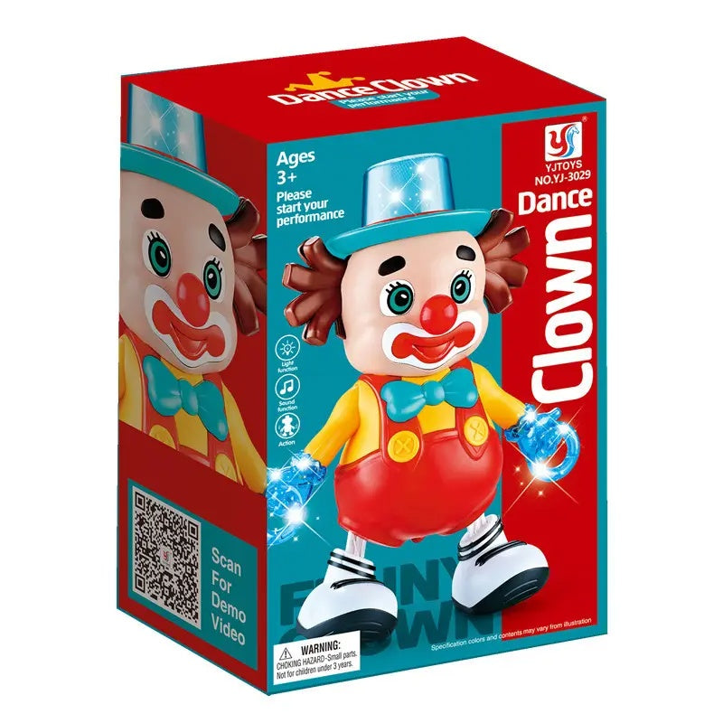 Interactive Dance Clown Toy with LED Lights and Music - Ages 3+