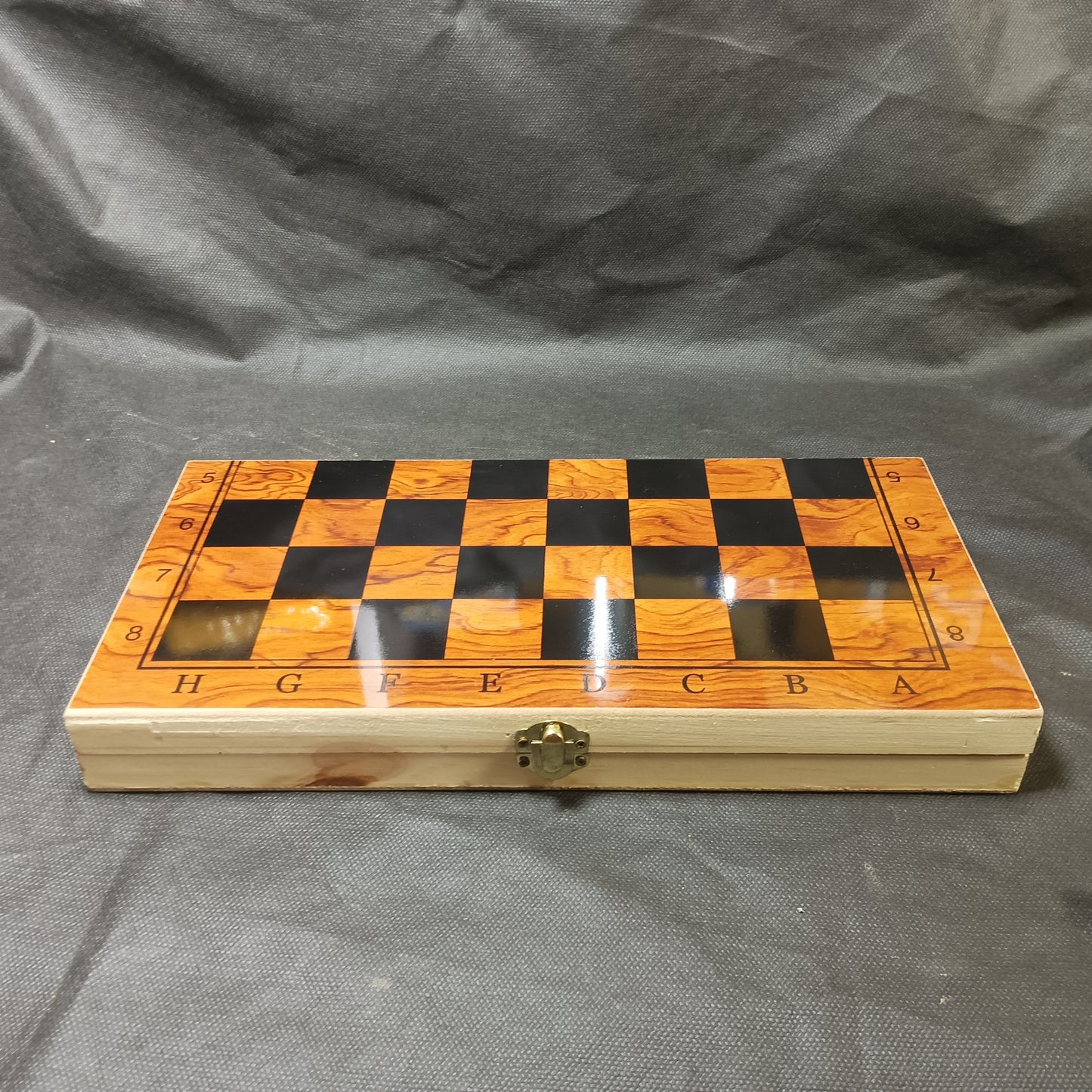 3-in-1 Wooden Chess / Checkers / Backgammon Set, foldable board