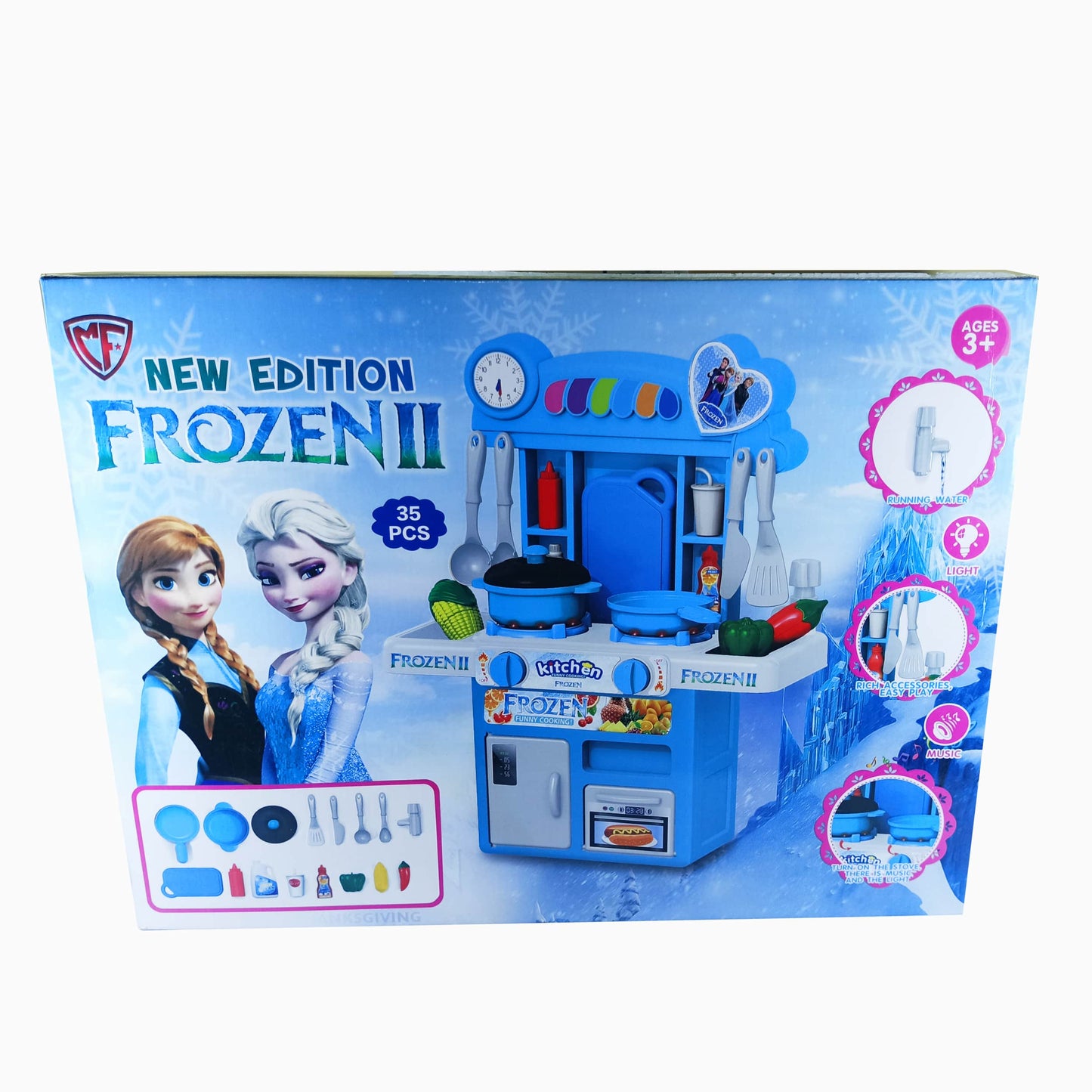 Frozen II Deluxe Toy Kitchen Set: Interactive Playset for Creative Kids