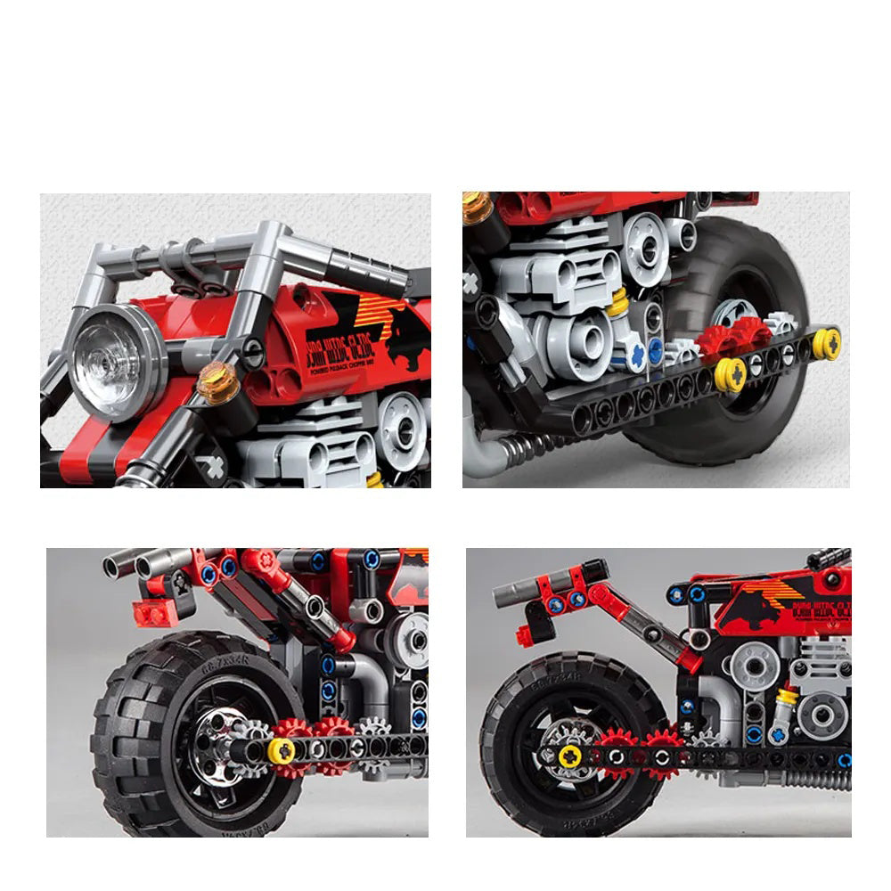LEGO MecFactor Pull-Back Motorcycle Building Blocks Set