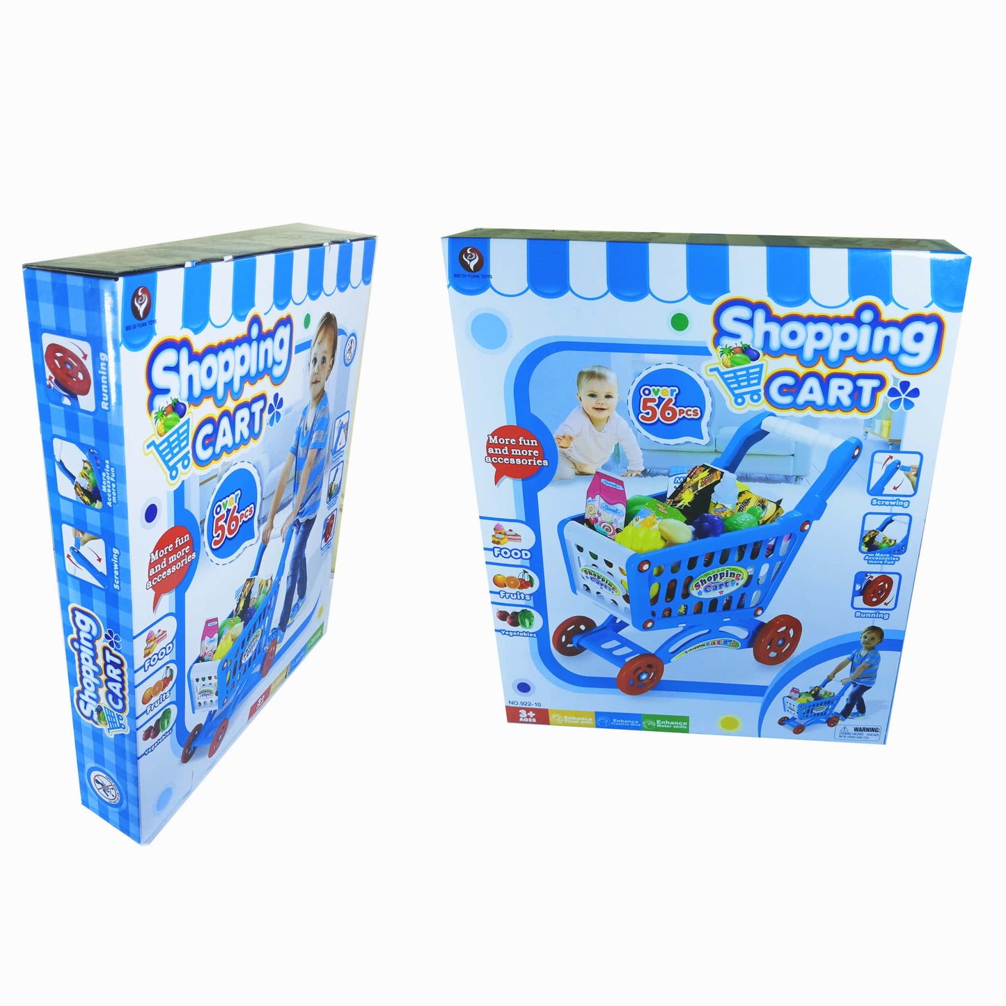Kids' Ultimate Playtime Shopping Cart Set - Over 56 Pieces with Realistic Accessories