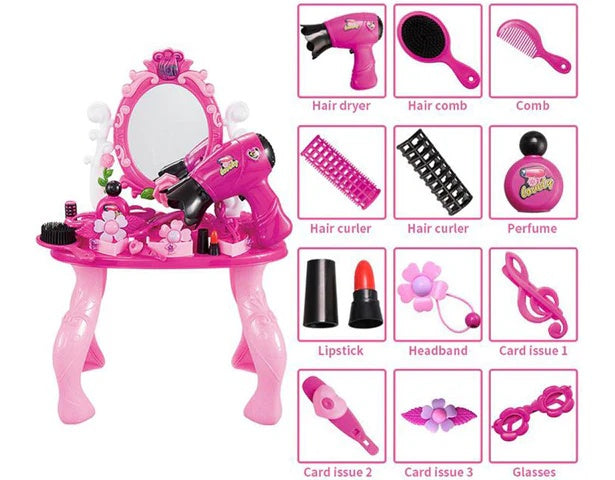 21+ pcs Delightful Princess Dressing Table Playset
