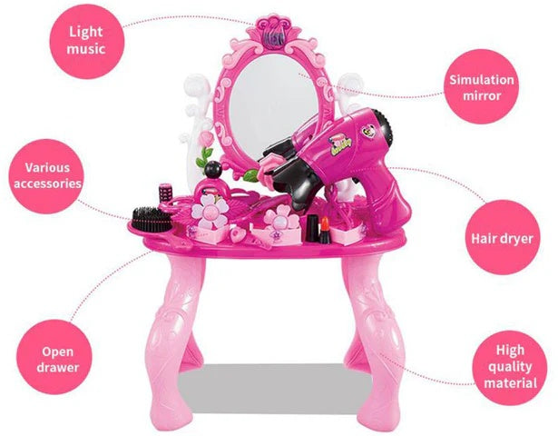 21+ pcs Delightful Princess Dressing Table Playset