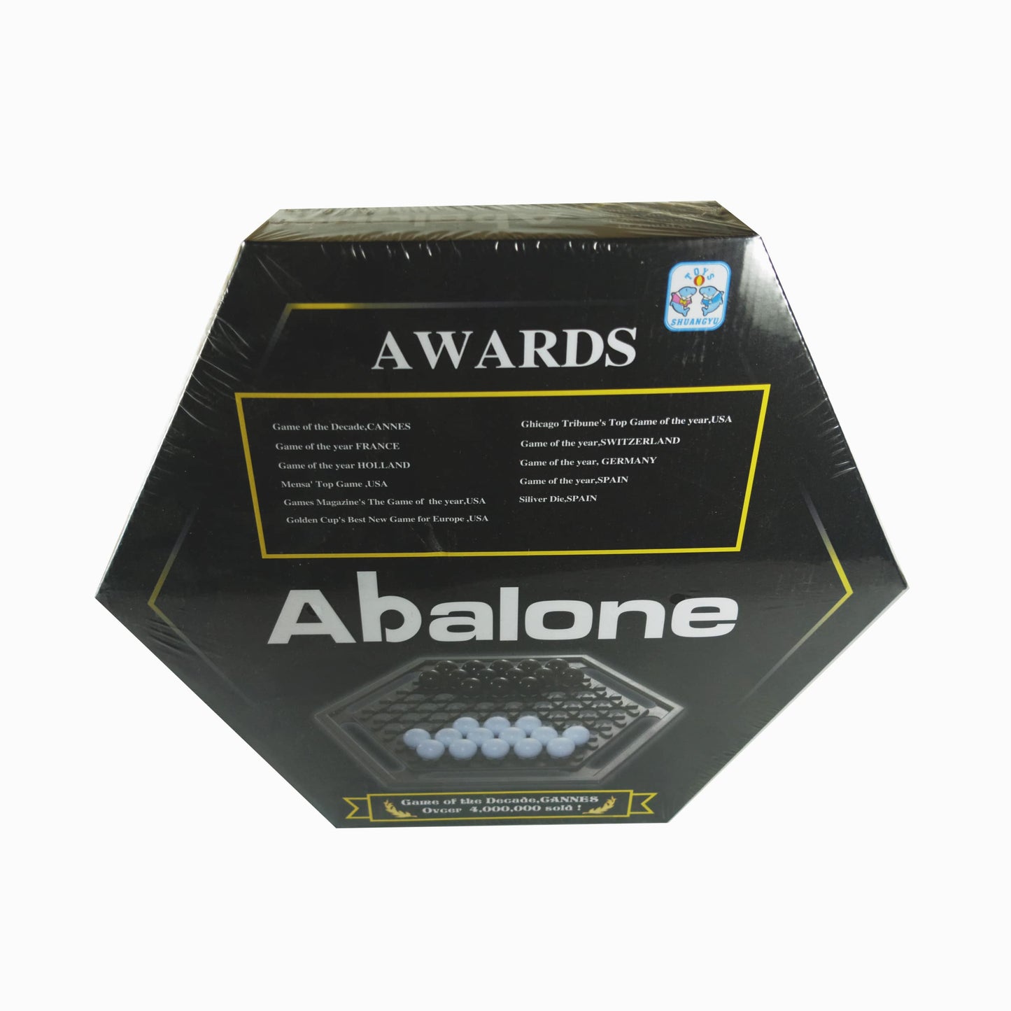 Abalone Strategy Board Game by Shuangyu – Classic 2-Player Marble Game