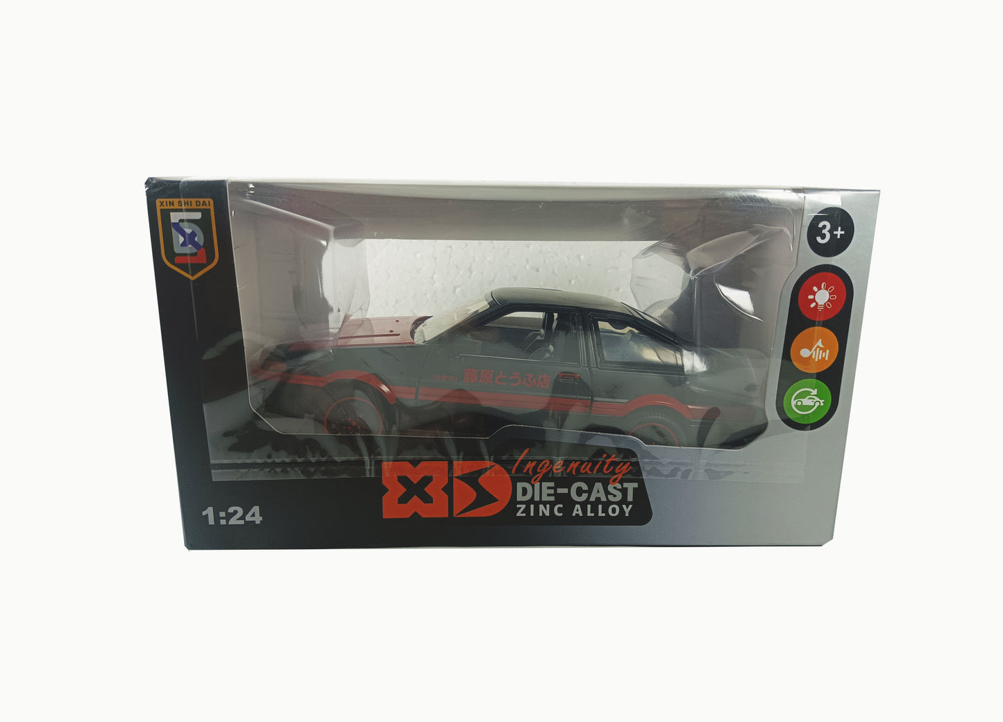 Classic Die-Cast Black Sports Car Scale Model