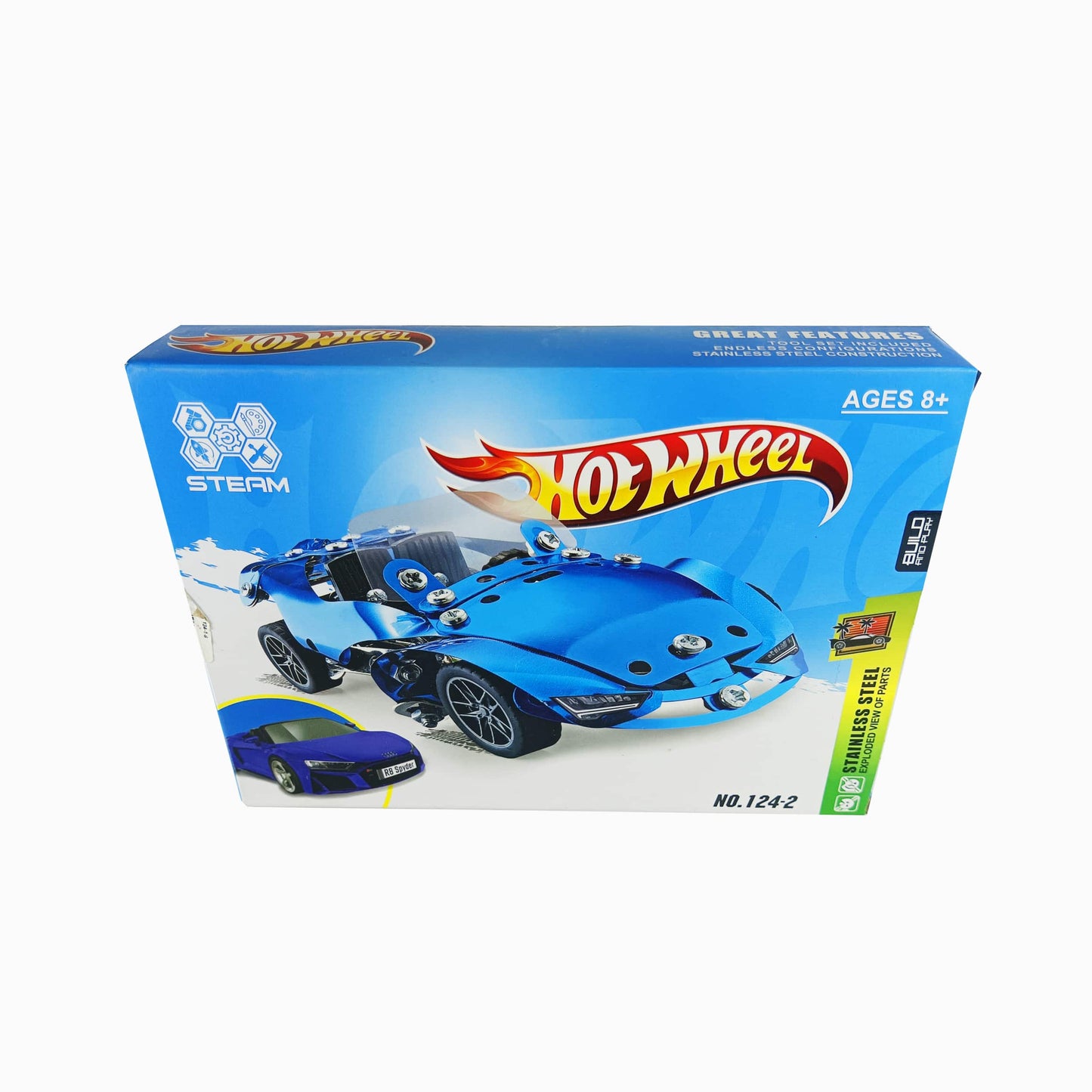 Hot Wheel Mechanical Blue Racing Car Metal Kit