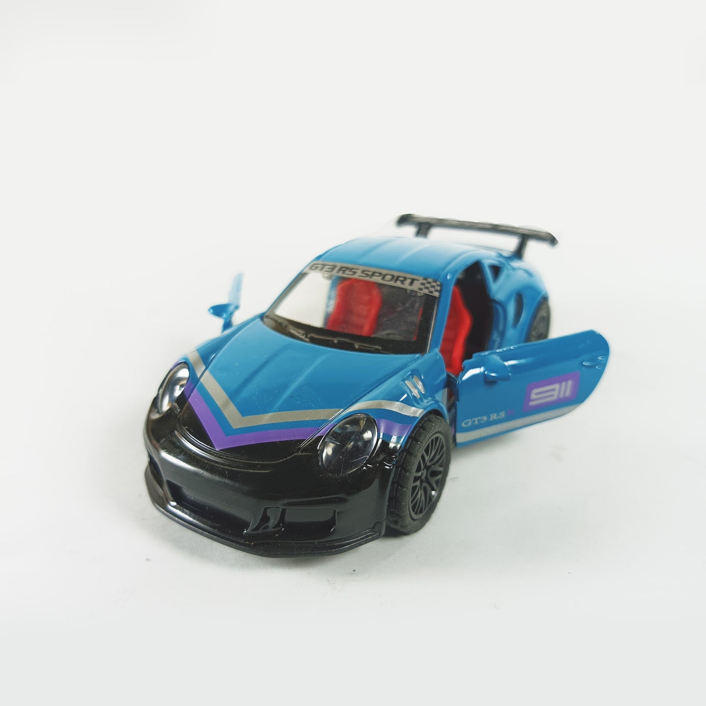 YZ Model Alloy Sports Car - Blue with Racing Decals