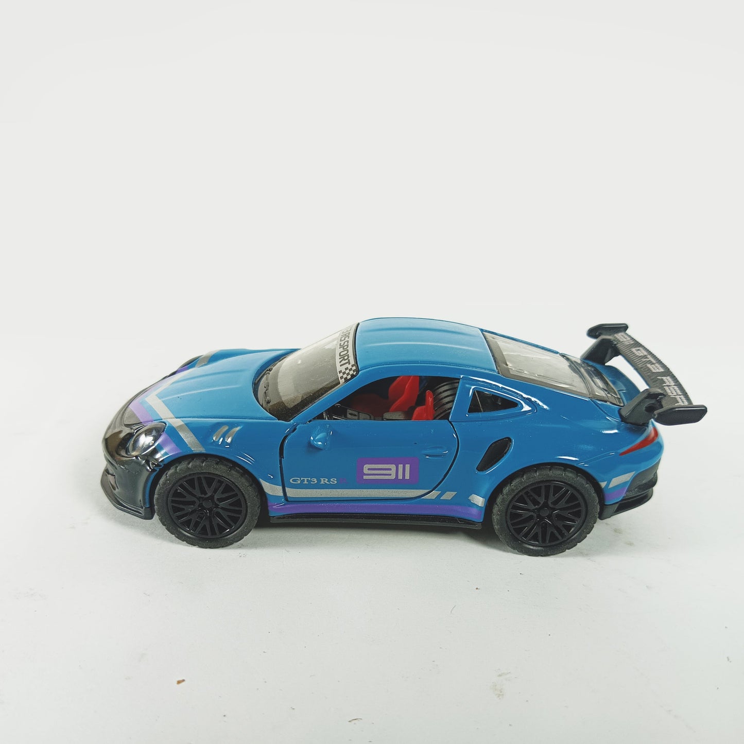 YZ Model Alloy Sports Car - Blue with Racing Decals