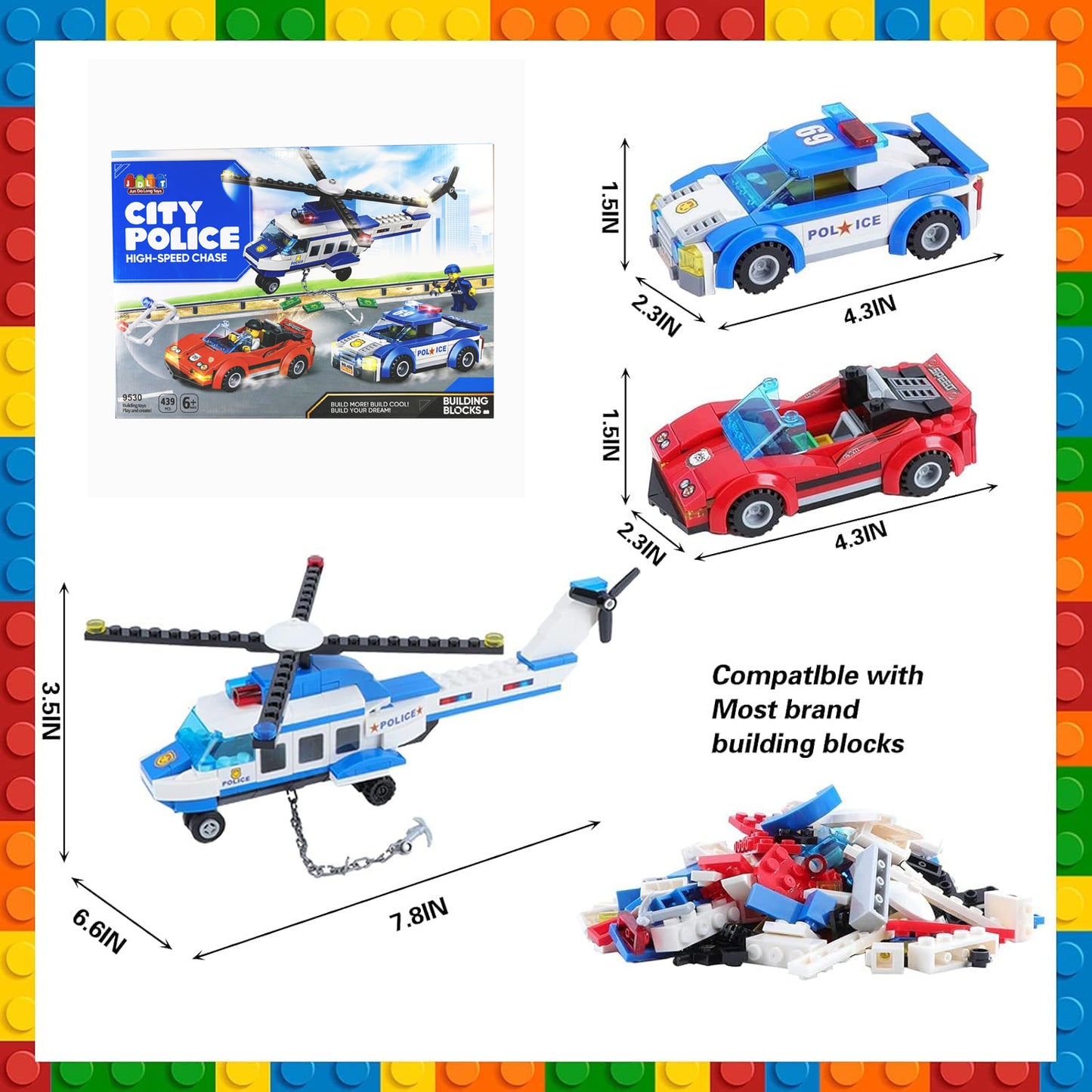 LEGO City Police High-Speed Chase: 439 pcs building set