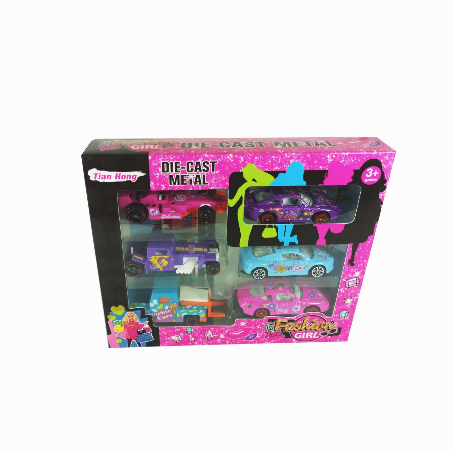 Fashion Girls Die-Cast Metal Toy Car Set