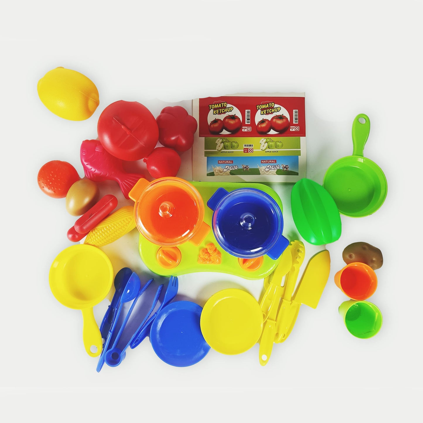 Let's Cook! Children's Kitchen Play Set with Colorful Accessories