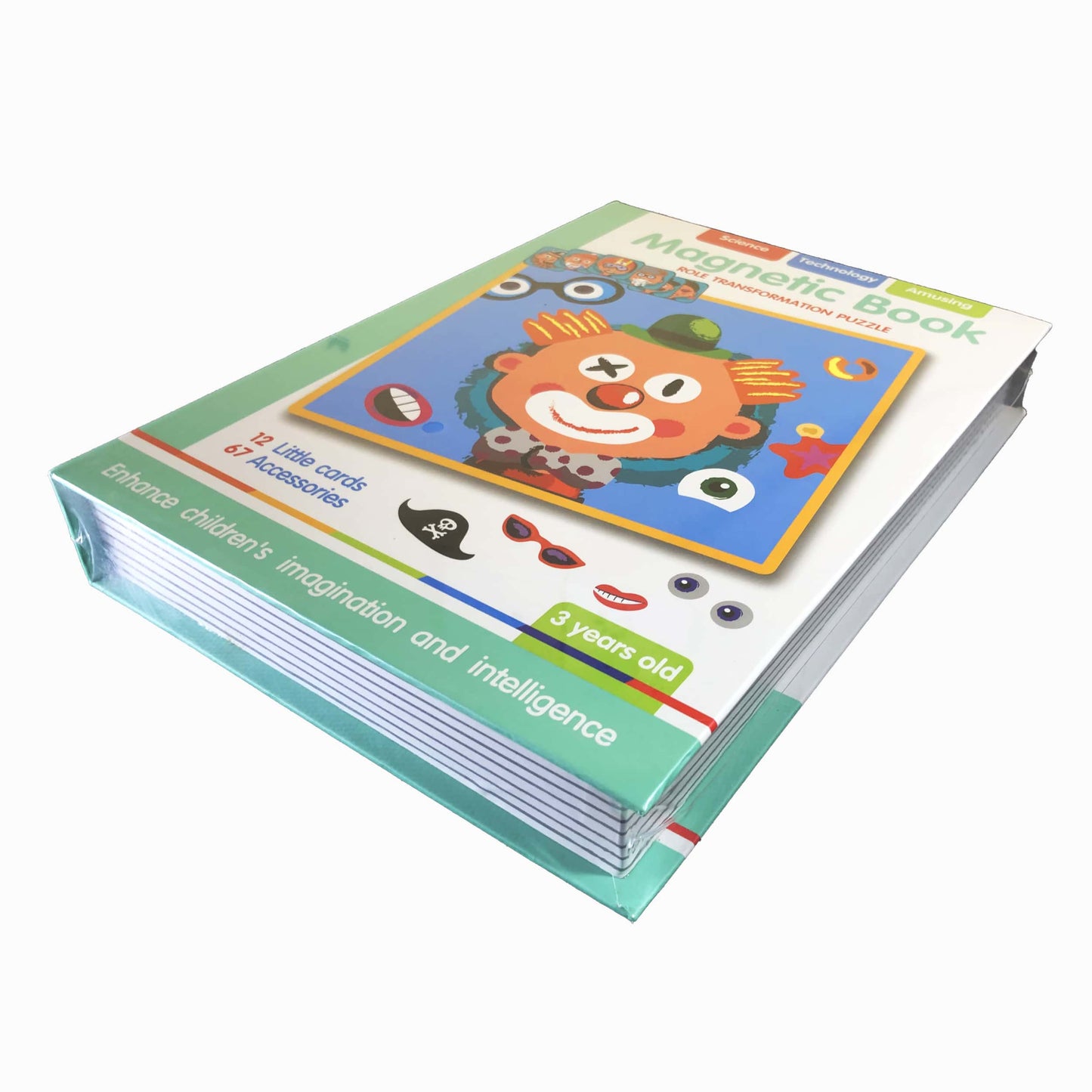 Magnetic Book Role Transformation Puzzle and Doodle Board Combo