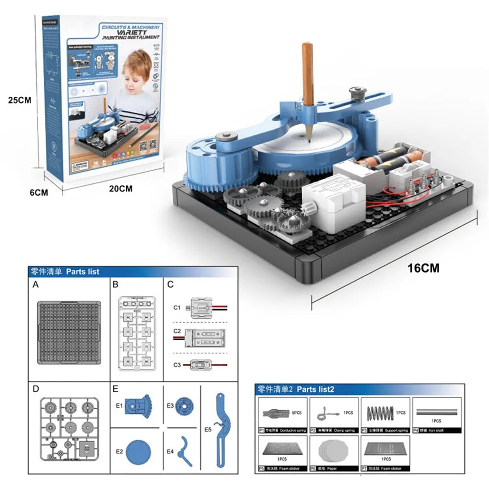 STEM Circuit & Machinery Variety Painting Instrument Diy Science Kit