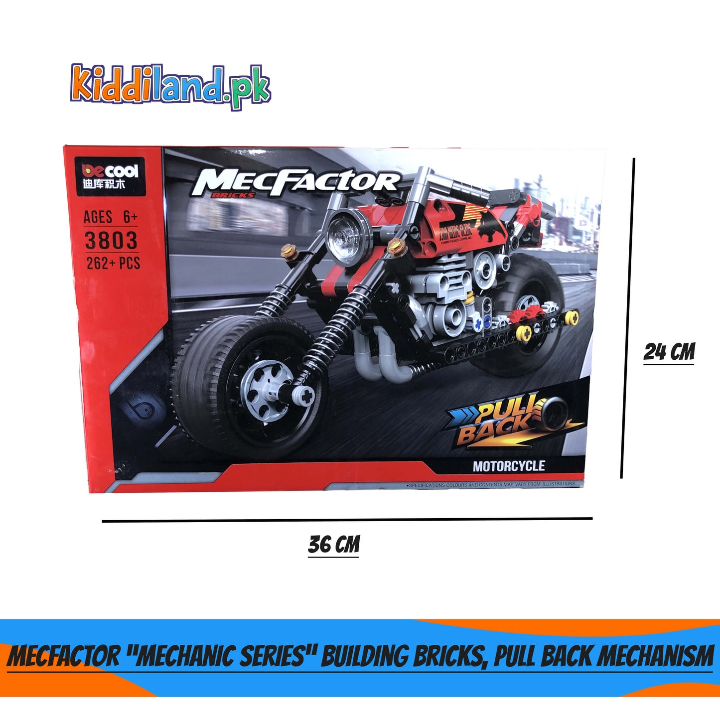 LEGO MecFactor Pull-Back Motorcycle Building Blocks Set