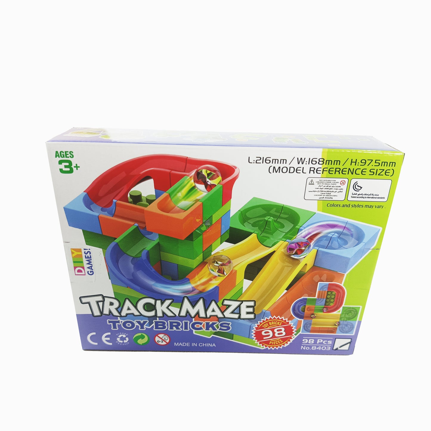 Marble Track Maze Toy Bricks DIY Game