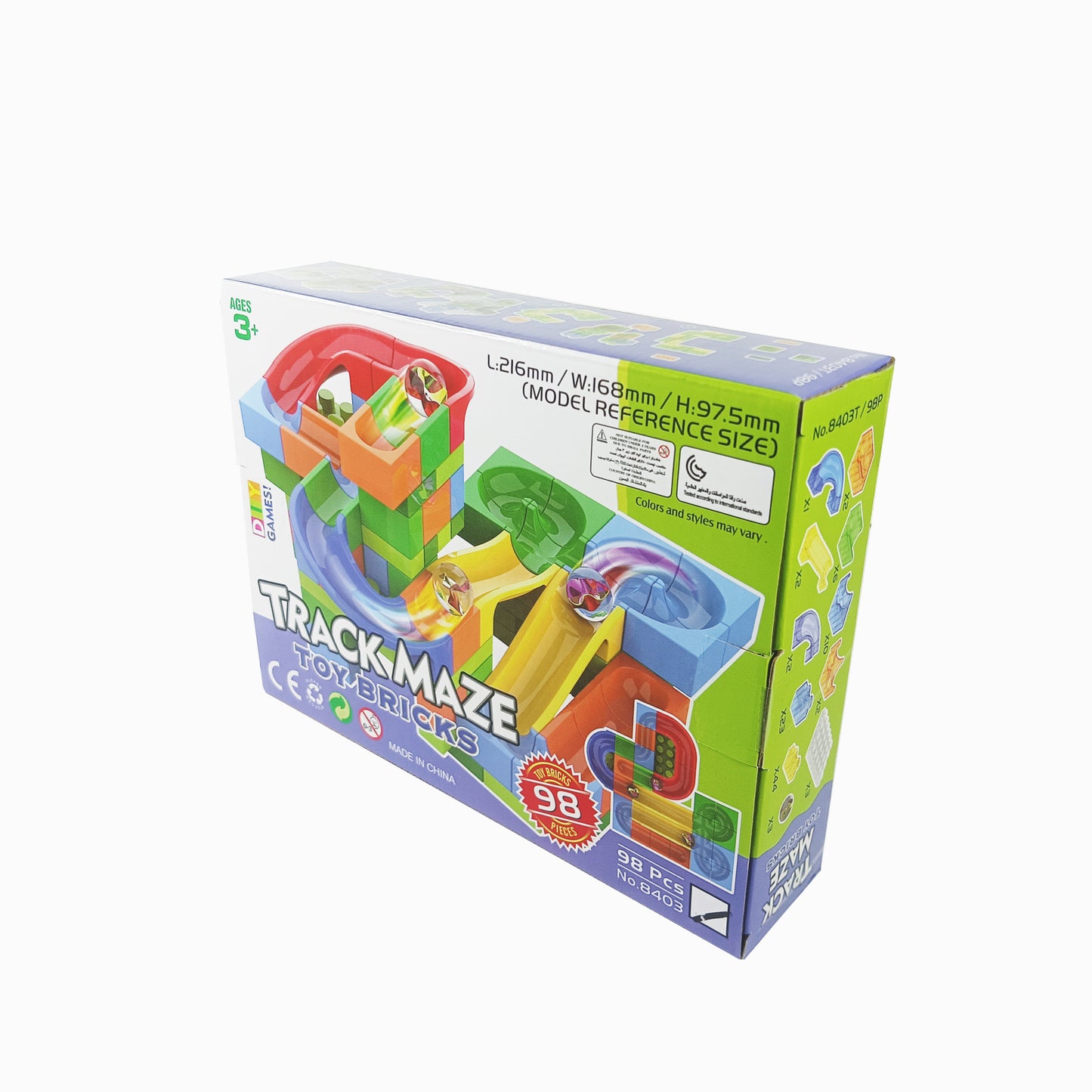 Marble Track Maze Toy Bricks DIY Game