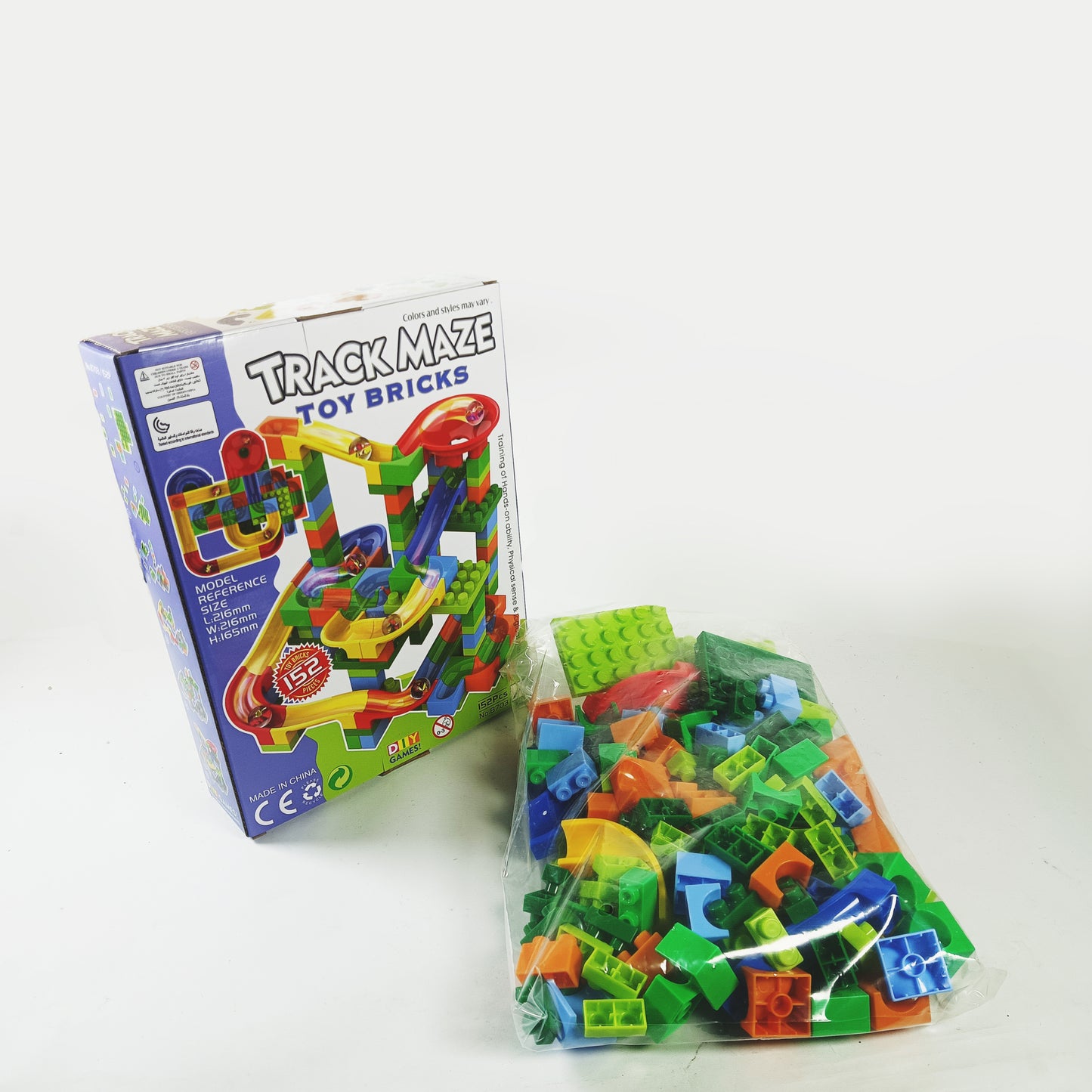 Marble Track Maze Toy Bricks DIY Game