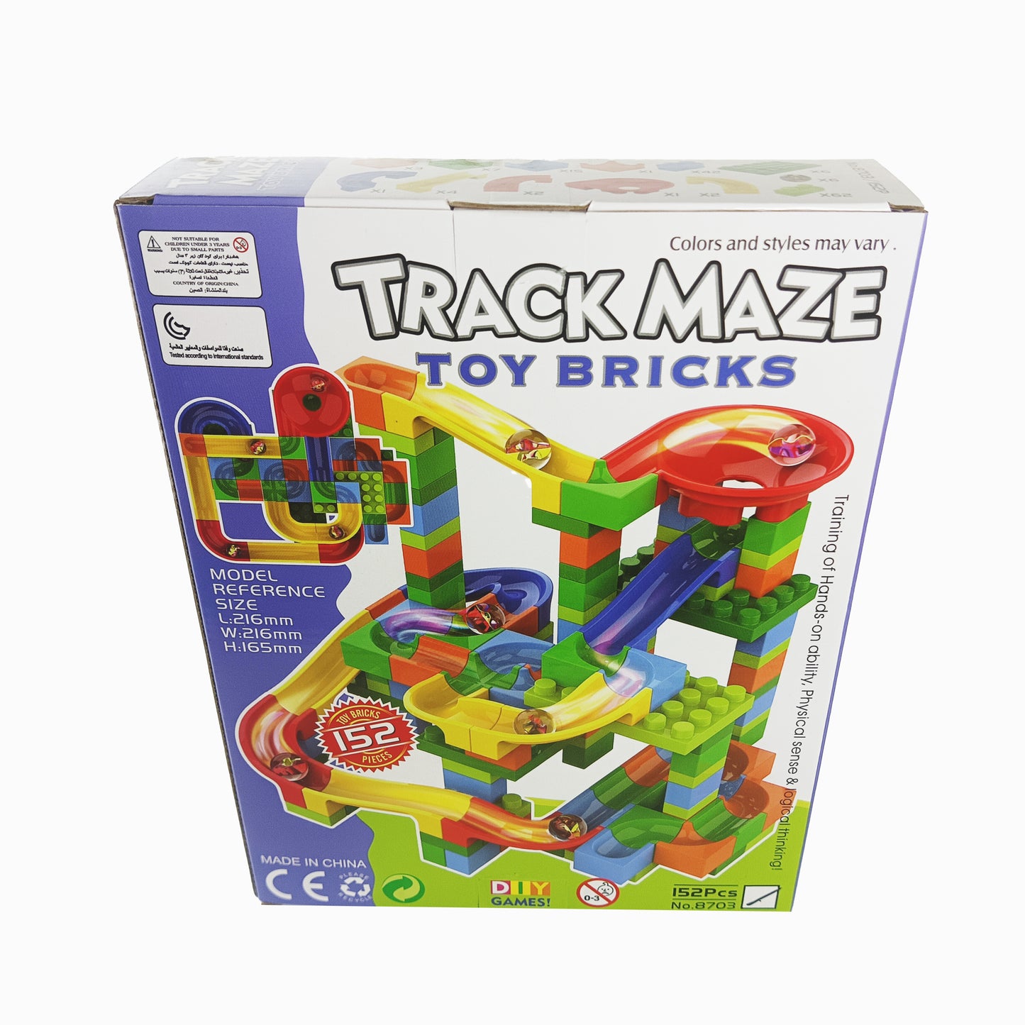 Marble Track Maze Toy Bricks DIY Game