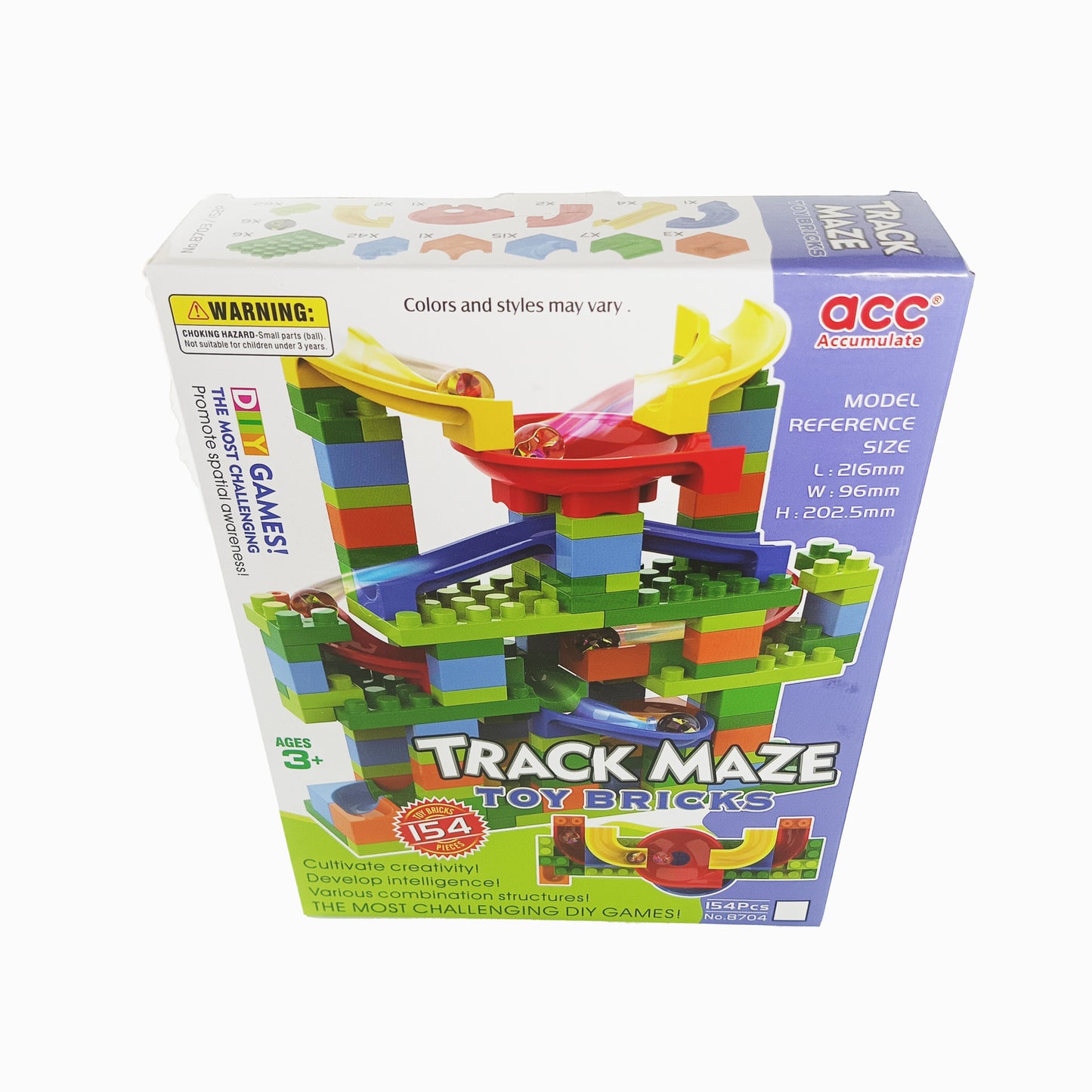 Marble Track Maze Toy Bricks DIY Game