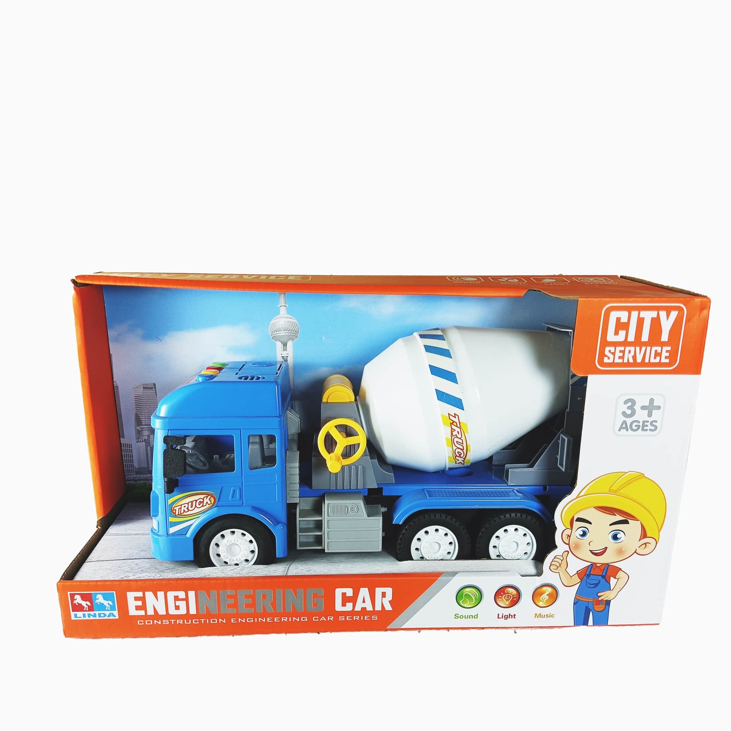 City Service Engineering Inertia Driven Construction Vehicle for Kids